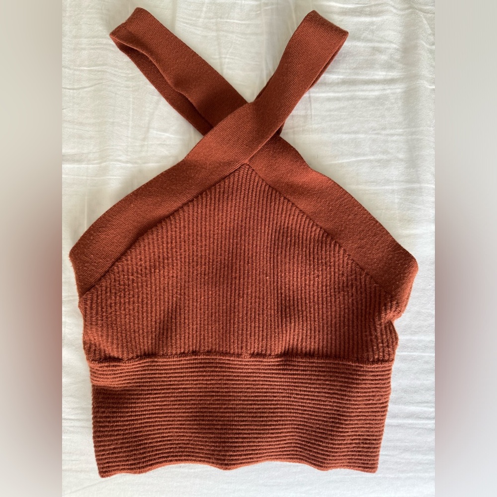 A&F cropped ribbed tank XS